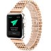 Curea iUni compatibila cu Apple Watch 1/2/3/4/5/6/7, 42mm, Luxury, Otel Inoxidabil, Rose Gold